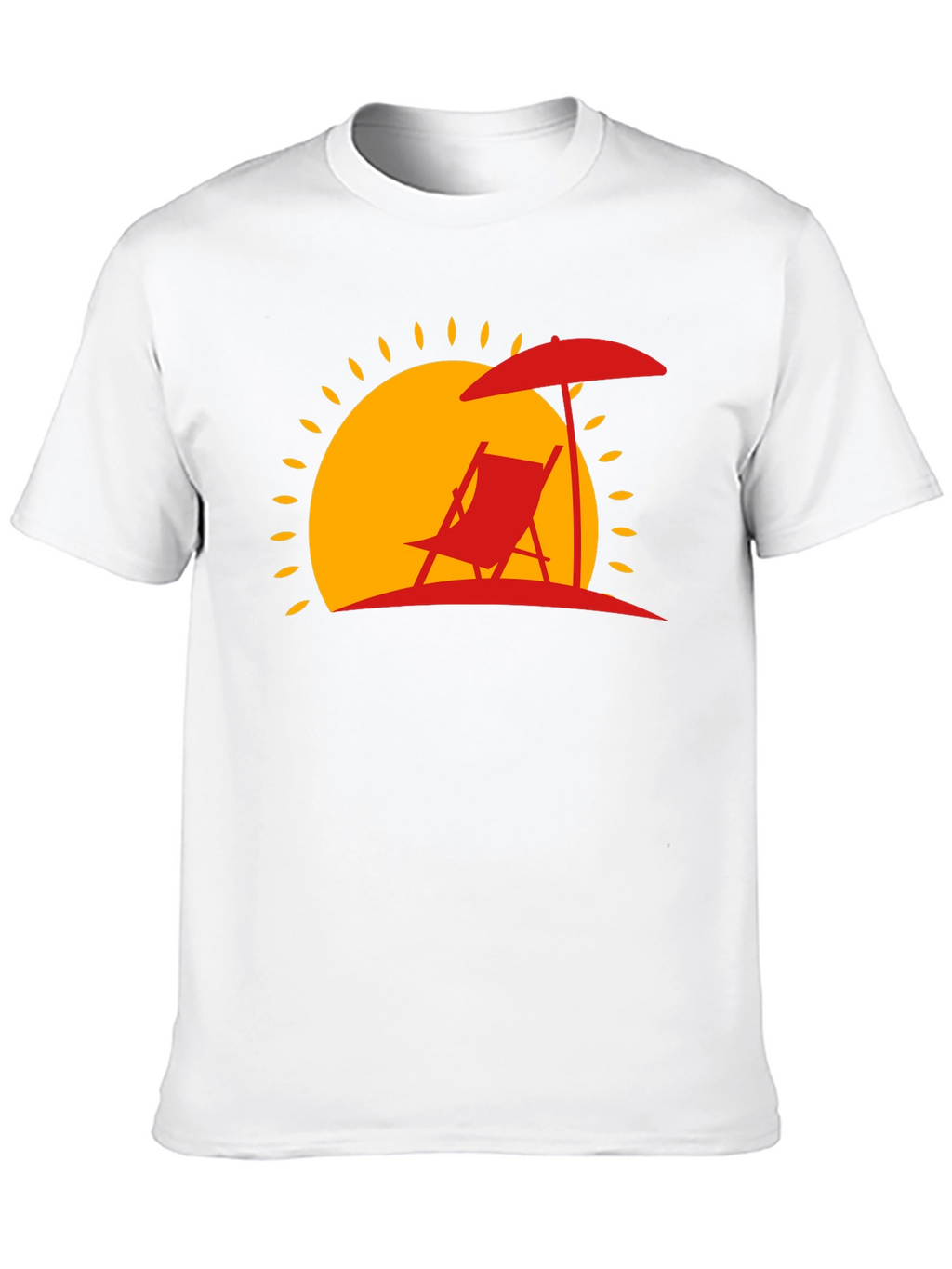 Relaxing Beach Scene Graphic Tee