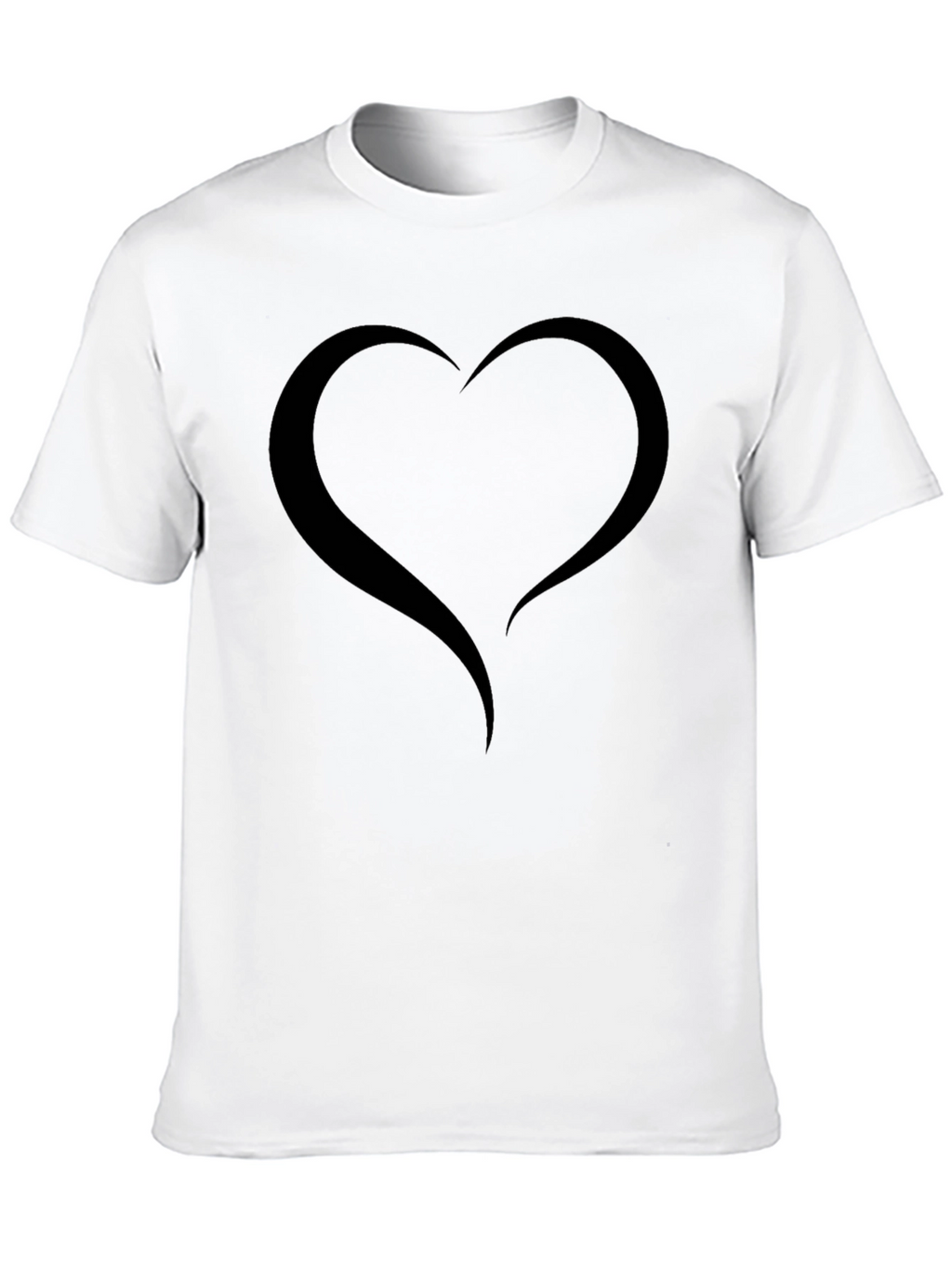 Heart Graphic Black T-Shirt - Mens Casual Fashion