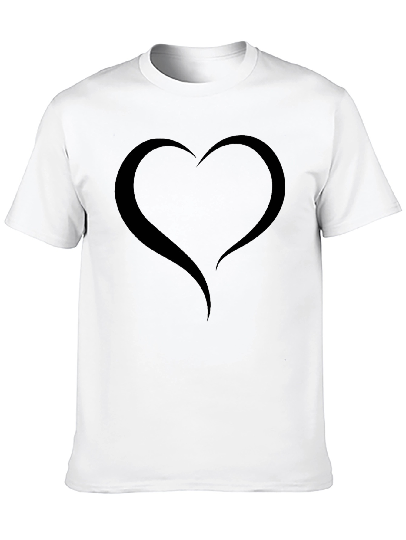 Heart Graphic Black T-Shirt - Mens Casual Fashion