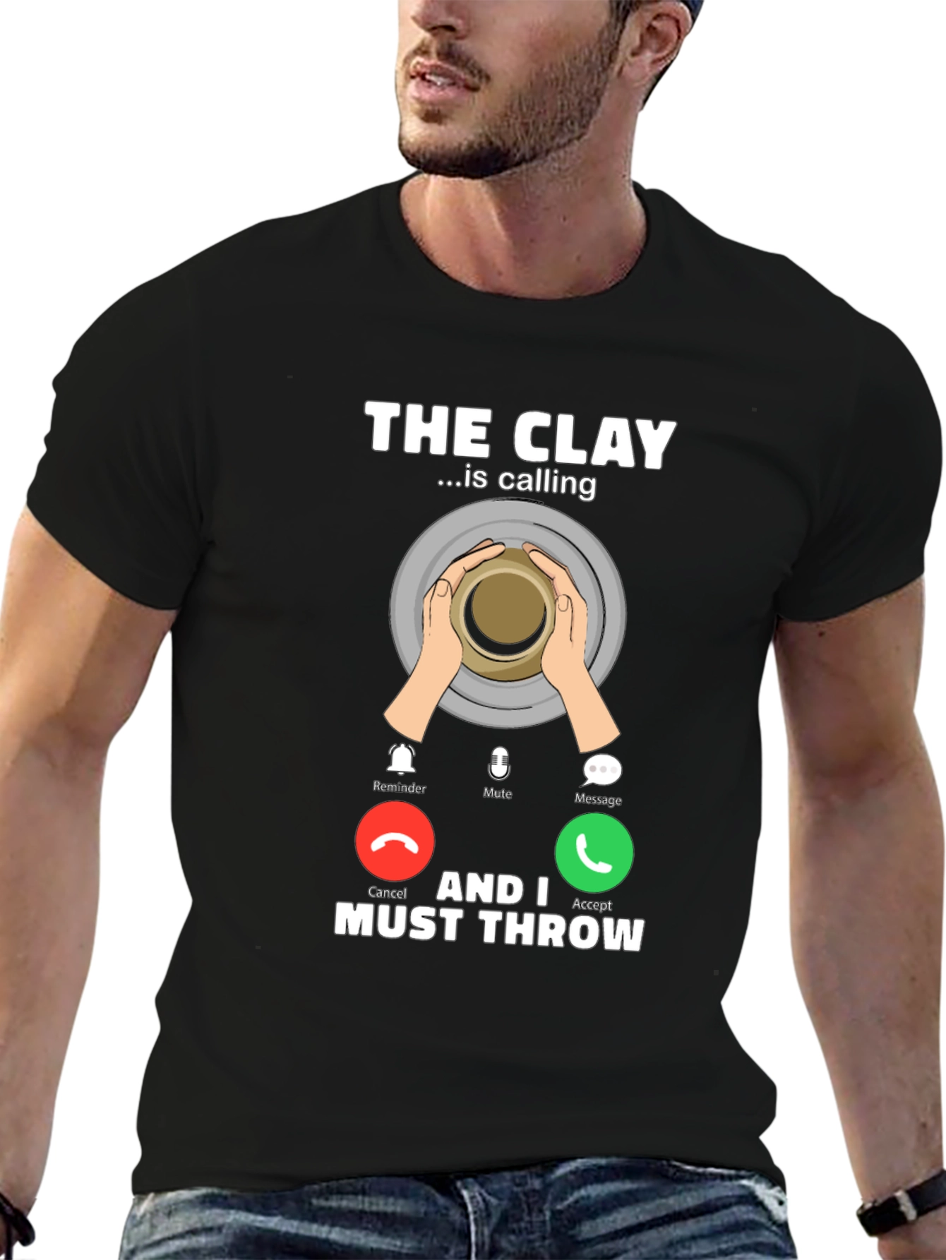 The Clay is Calling T-Shirt Pottery Throwing Tee