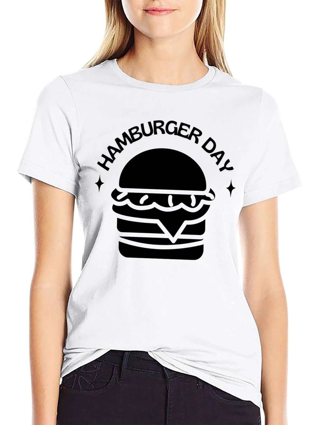 Hamburger Day T-Shirt - Black Graphic Tee