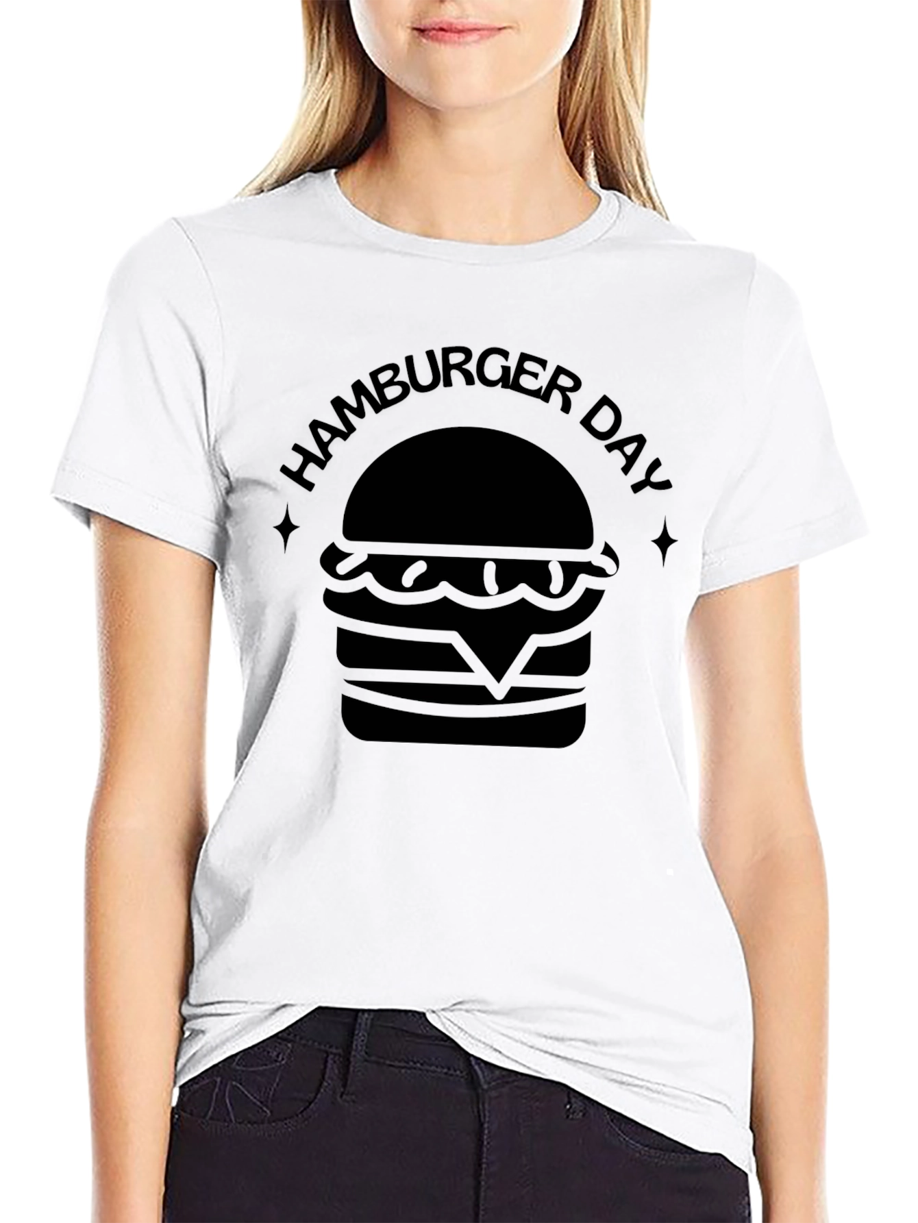 Hamburger Day T-Shirt - Black Graphic Tee