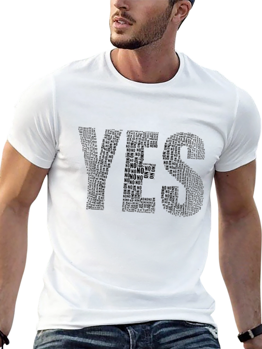 Yes/No Graphic Tee - Novelty T-Shirt