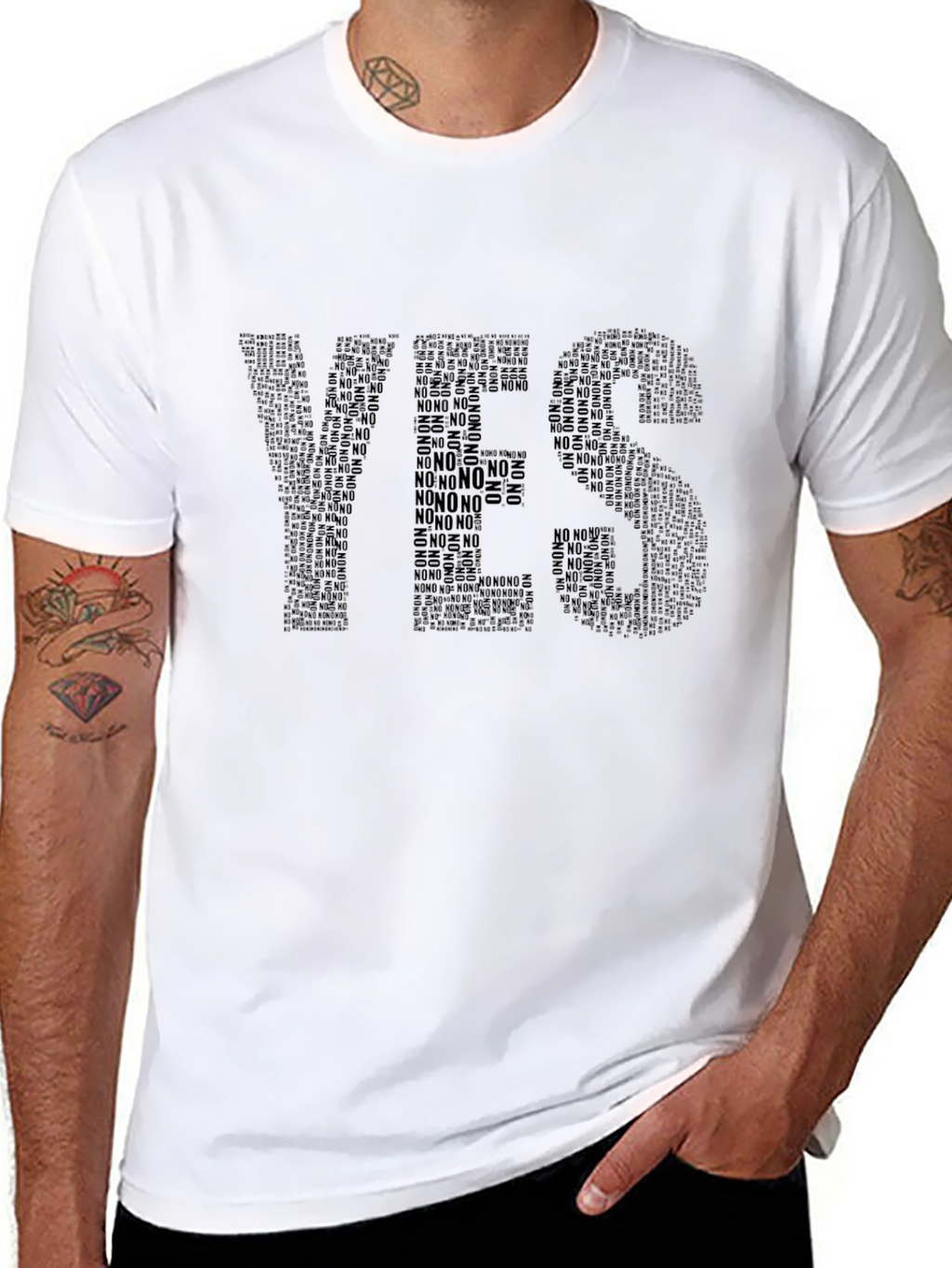 Yes/No Graphic Tee - Novelty T-Shirt