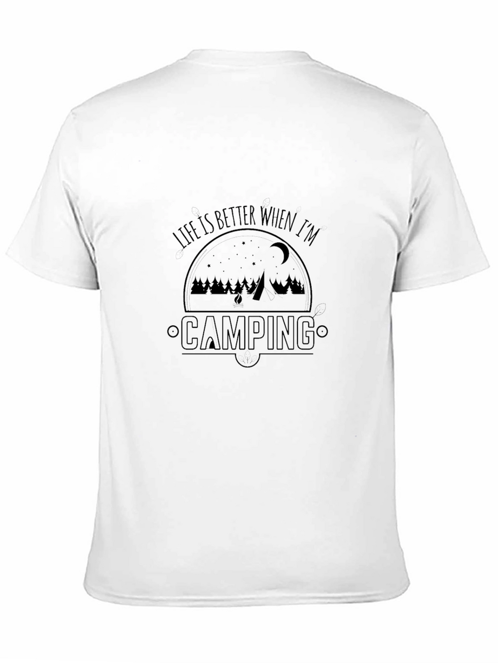 Life is Better Camping Black Graphic T-Shirt