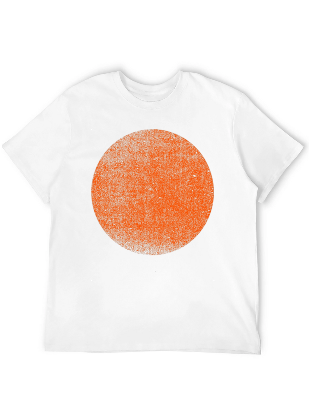 Abstract Orange Circle Graphic Tee