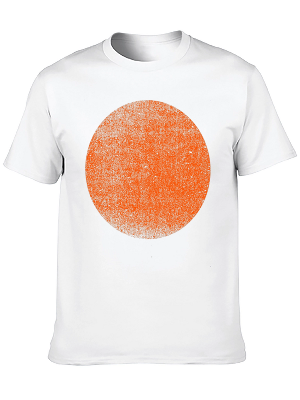 Abstract Orange Circle Graphic Tee
