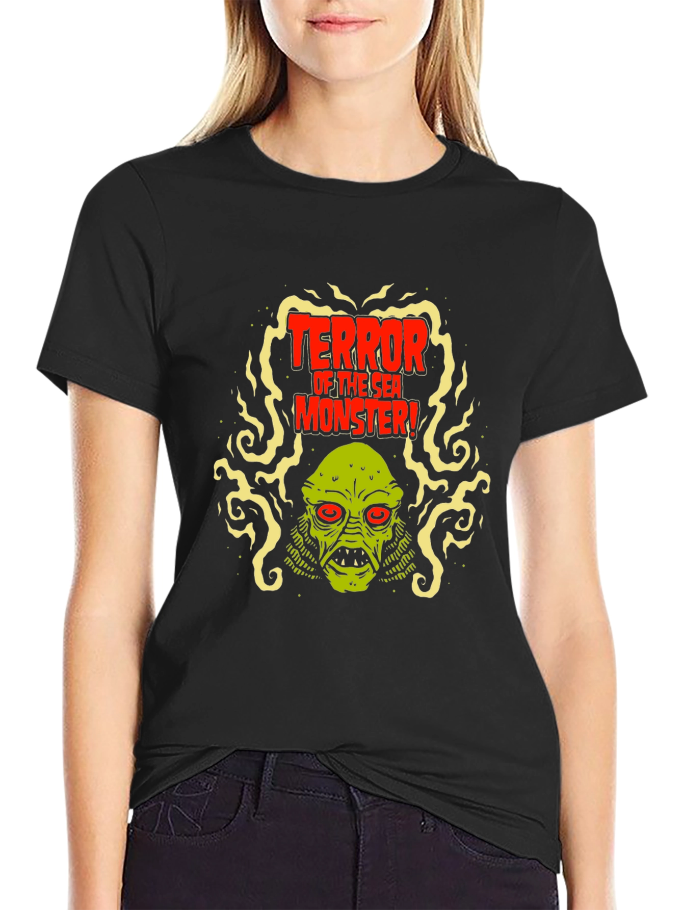 Terror of the Sea Monster Graphic T-Shirt