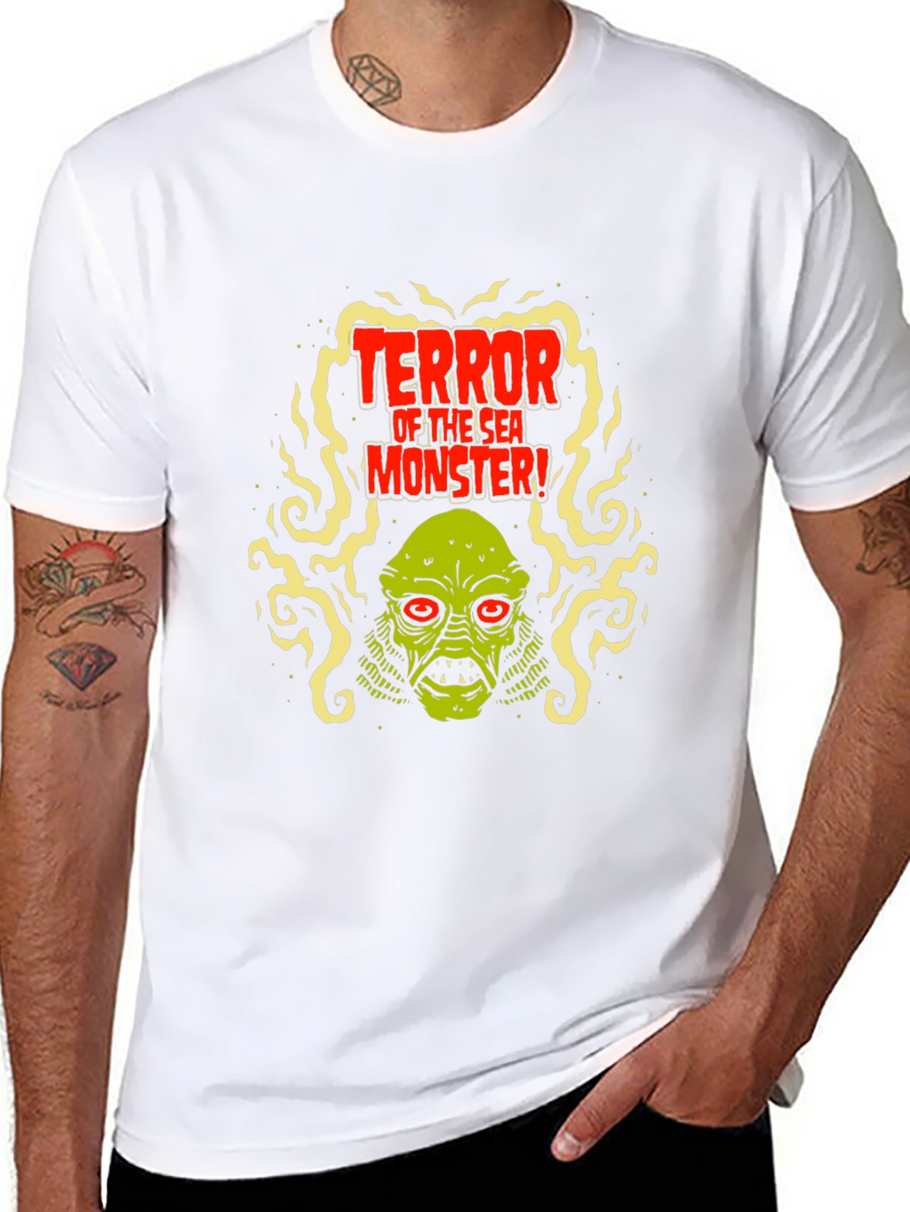 Terror of the Sea Monster Graphic T-Shirt
