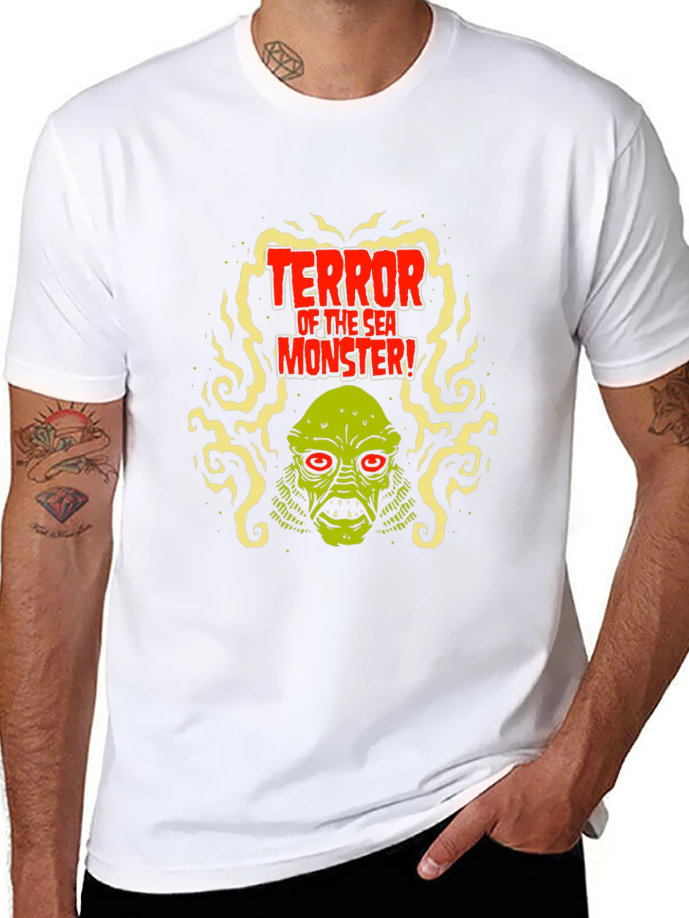 Terror of the Sea Monster Graphic T-Shirt