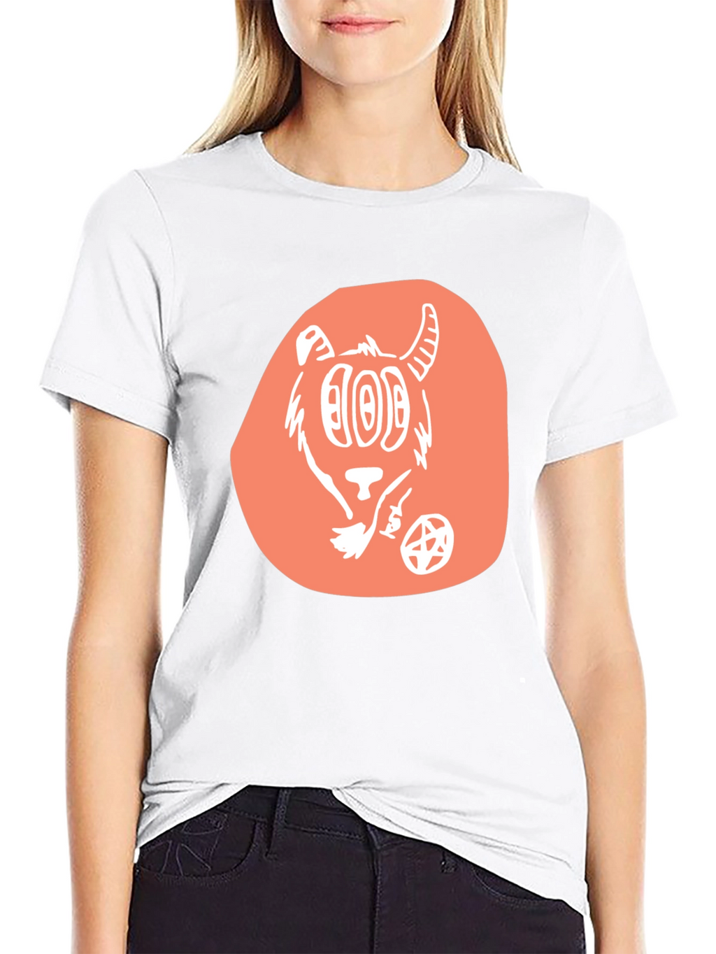 Graphic Tee - Cartoon Goat Design