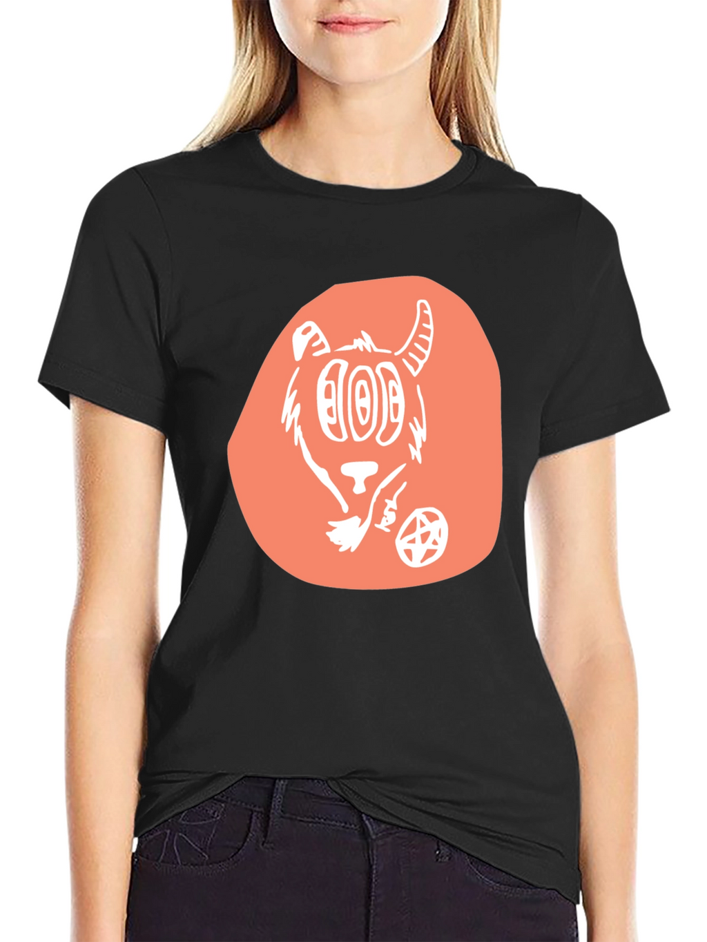 Graphic Tee - Cartoon Goat Design