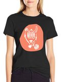 Graphic Tee - Cartoon Goat Design