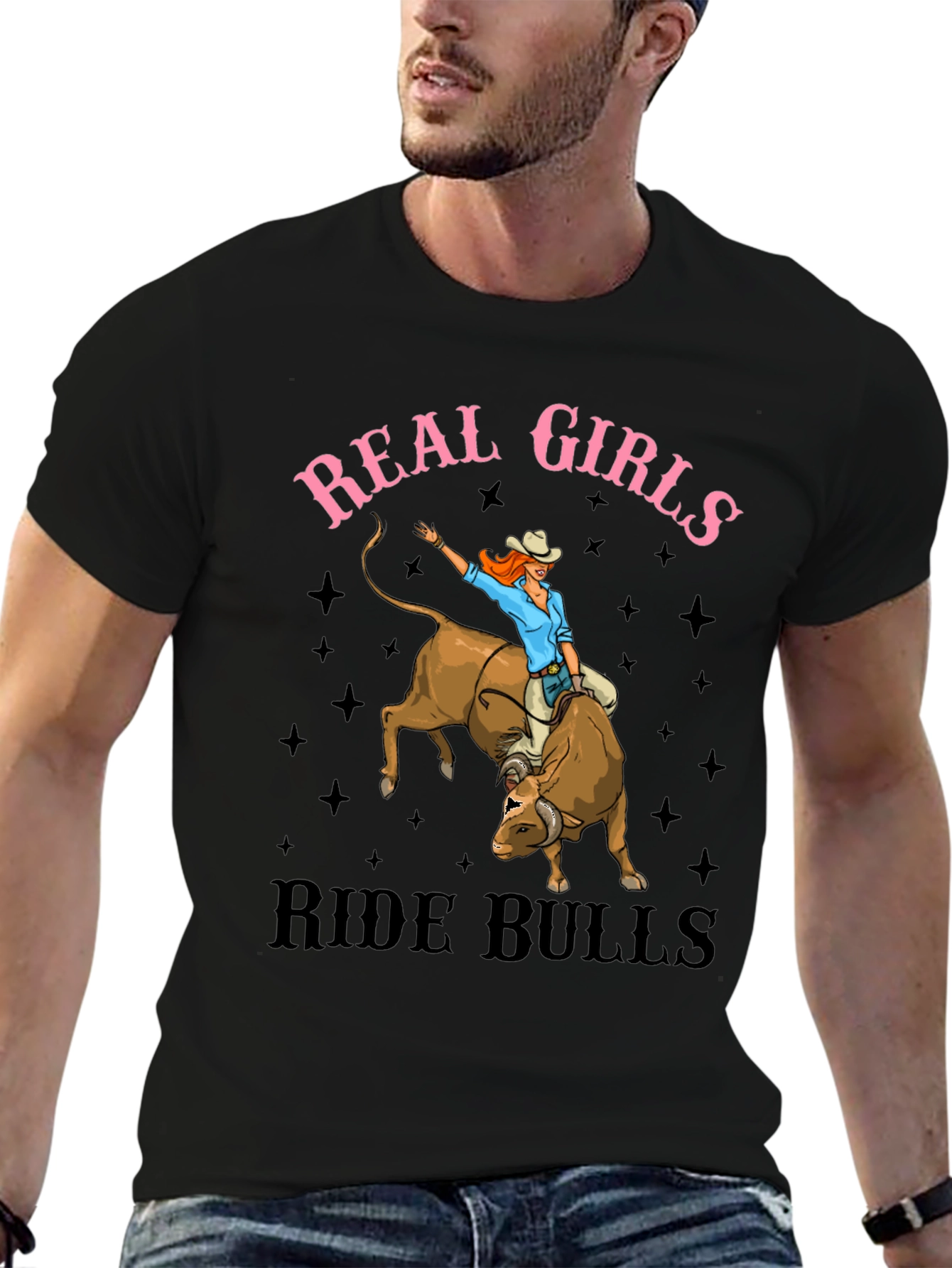 Real Girls Ride Bulls T-Shirt
