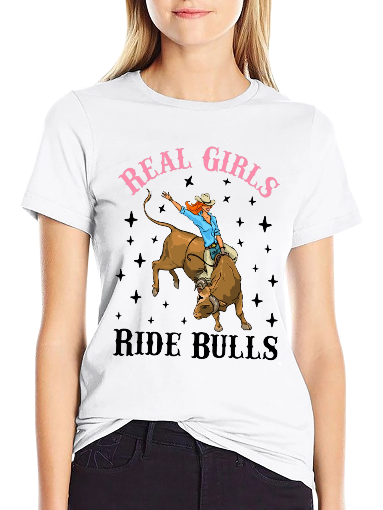 Real Girls Ride Bulls T-Shirt