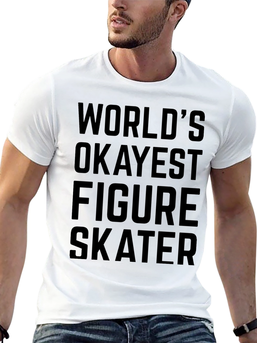 Worlds Okayest Figure Skater T-Shirt - Black