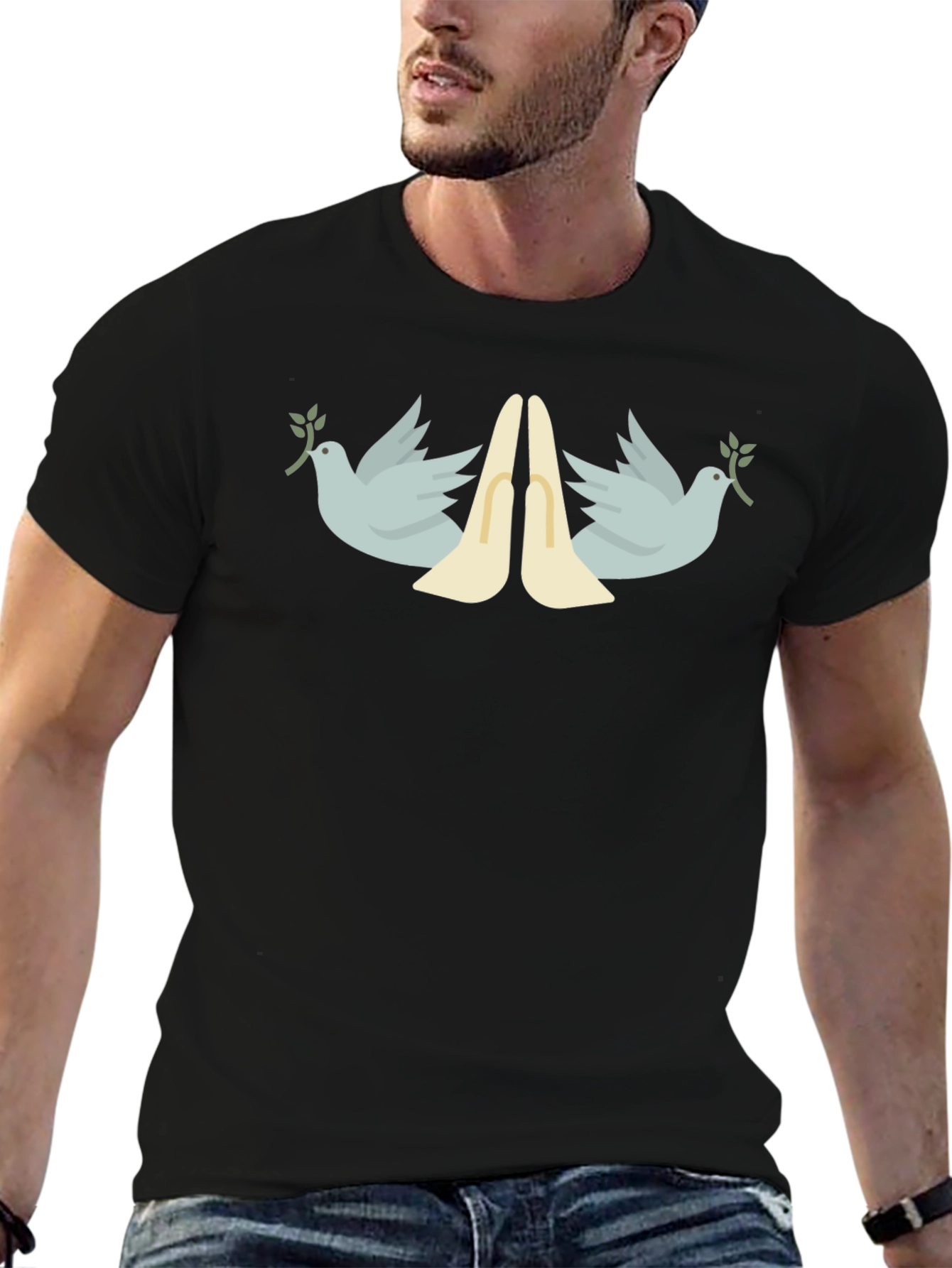 Peace Dove Graphic Tee - Unisex Black T-Shirt