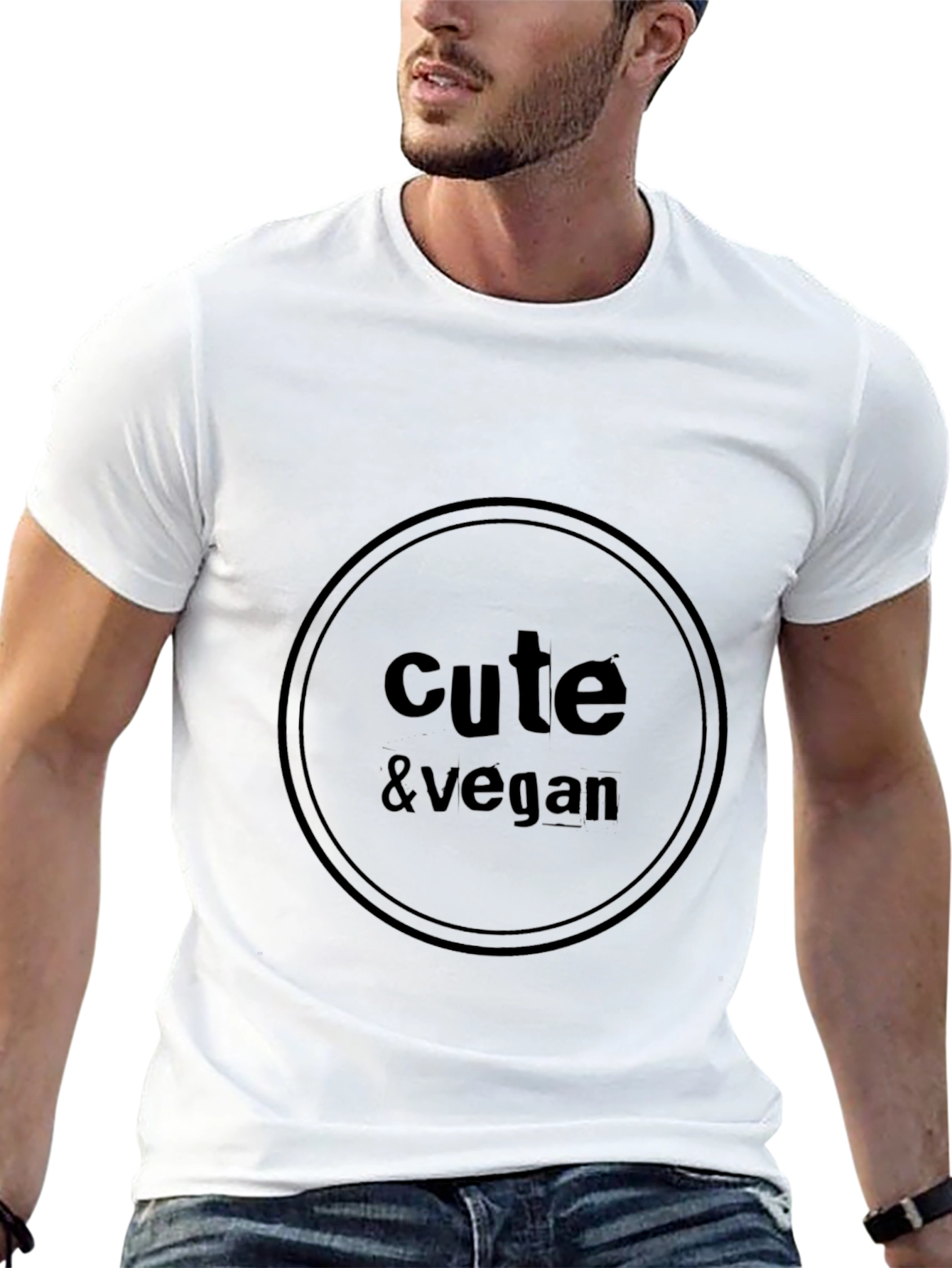 Cute & Vegan Graphic Tee - Unisex Black T-Shirt