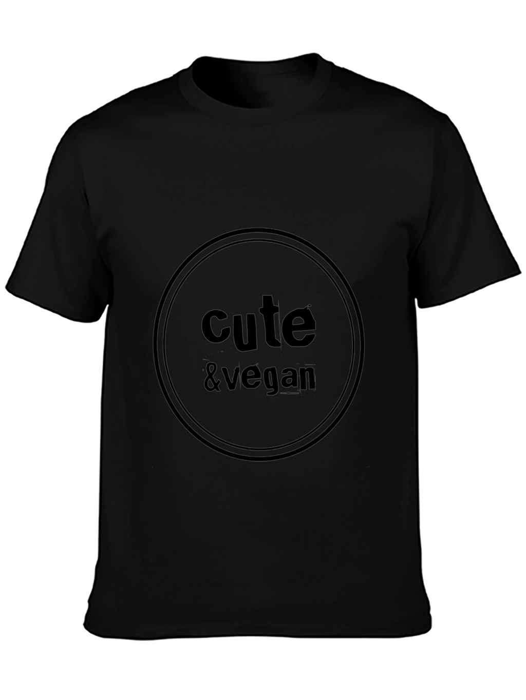 Cute & Vegan Graphic Tee - Unisex Black T-Shirt