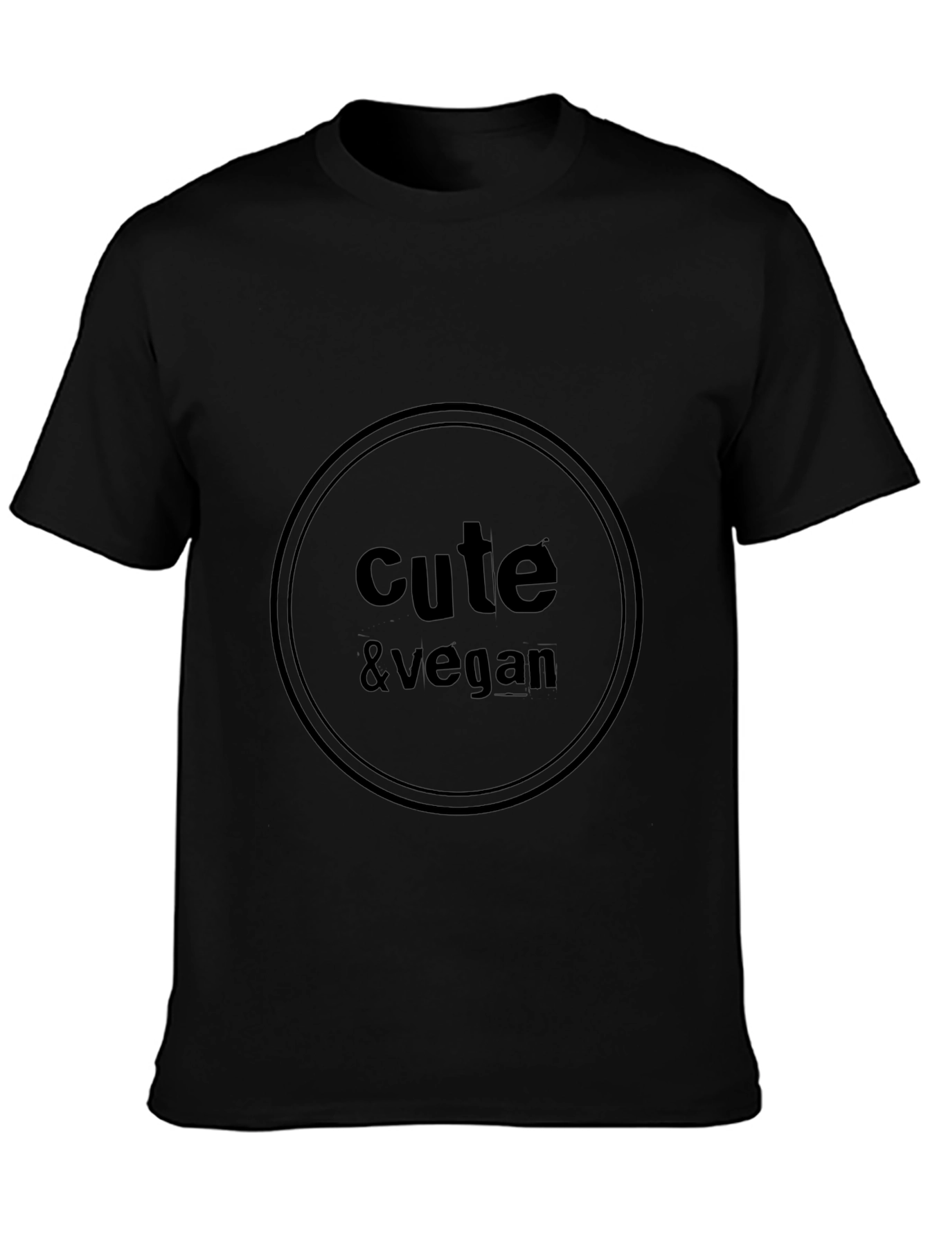 Cute & Vegan Graphic Tee - Unisex Black T-Shirt