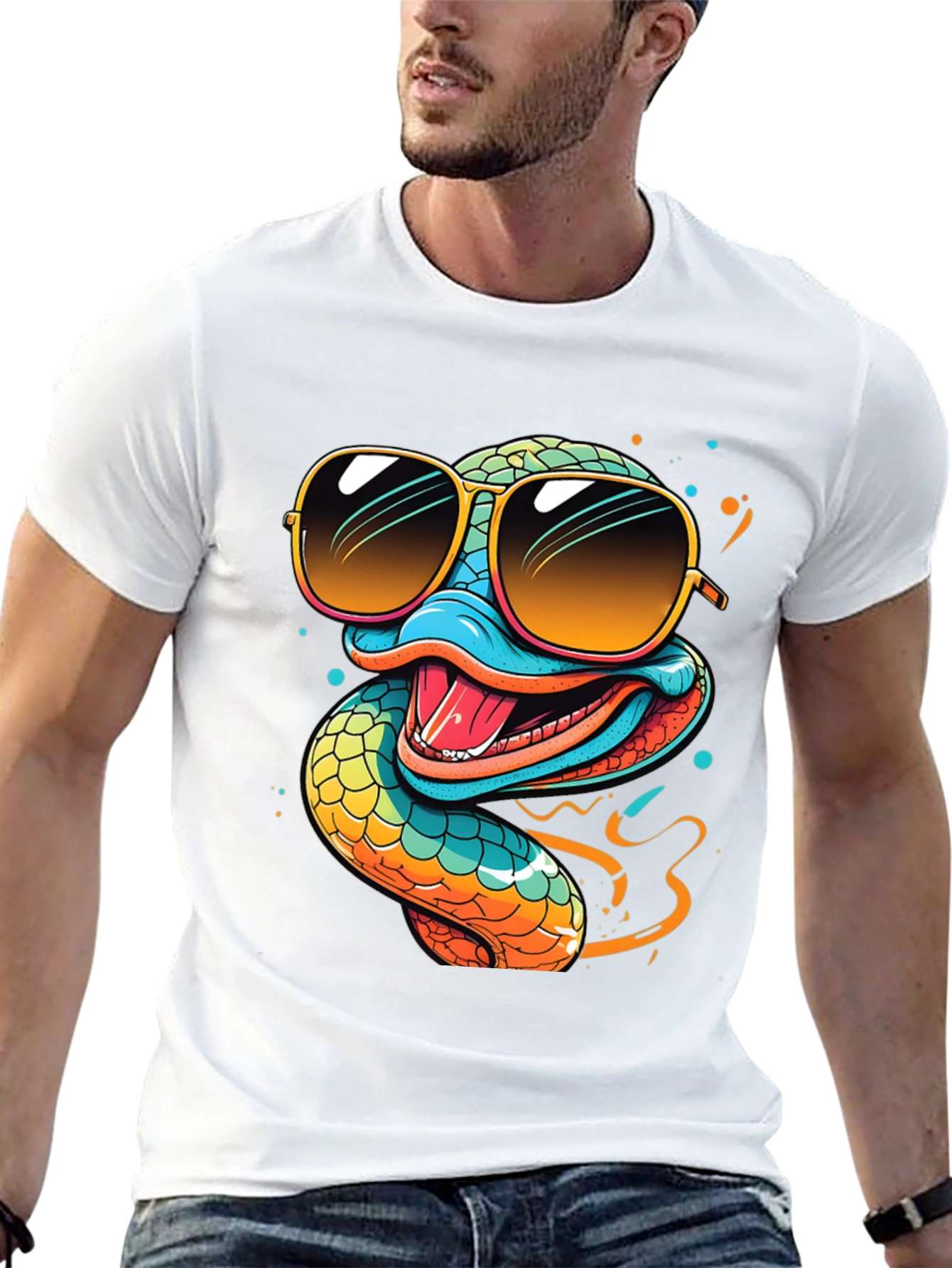 Cool Snake T-Shirt - Quirky Graphic Tee