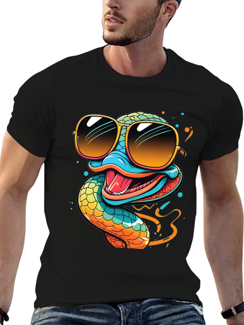 Cool Snake T-Shirt - Quirky Graphic Tee