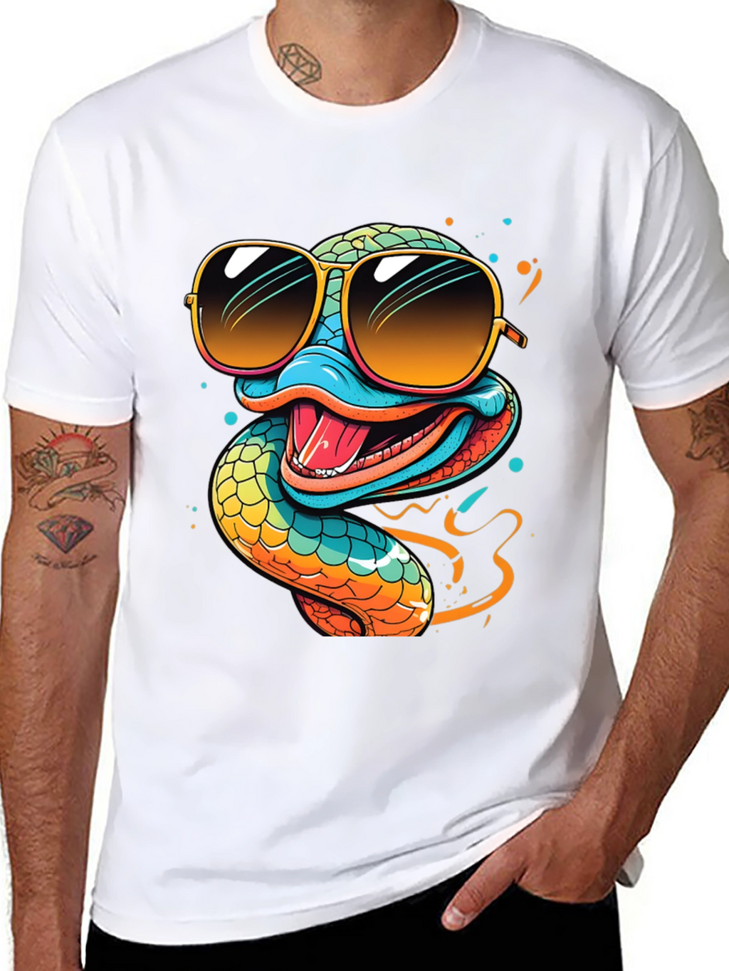 Cool Snake T-Shirt - Quirky Graphic Tee