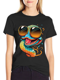 Cool Snake T-Shirt - Quirky Graphic Tee