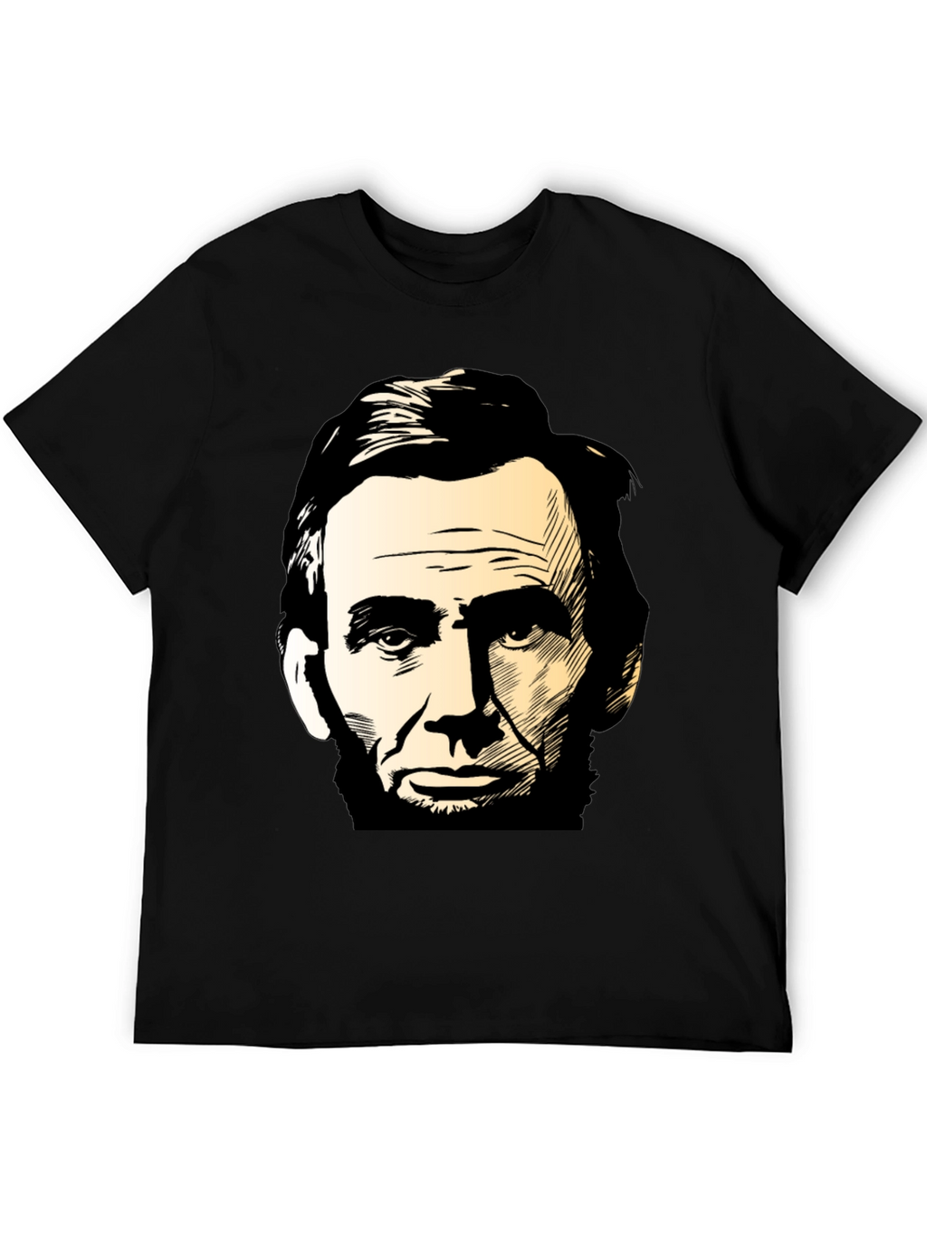 Abraham Lincoln Portrait Black T-Shirt