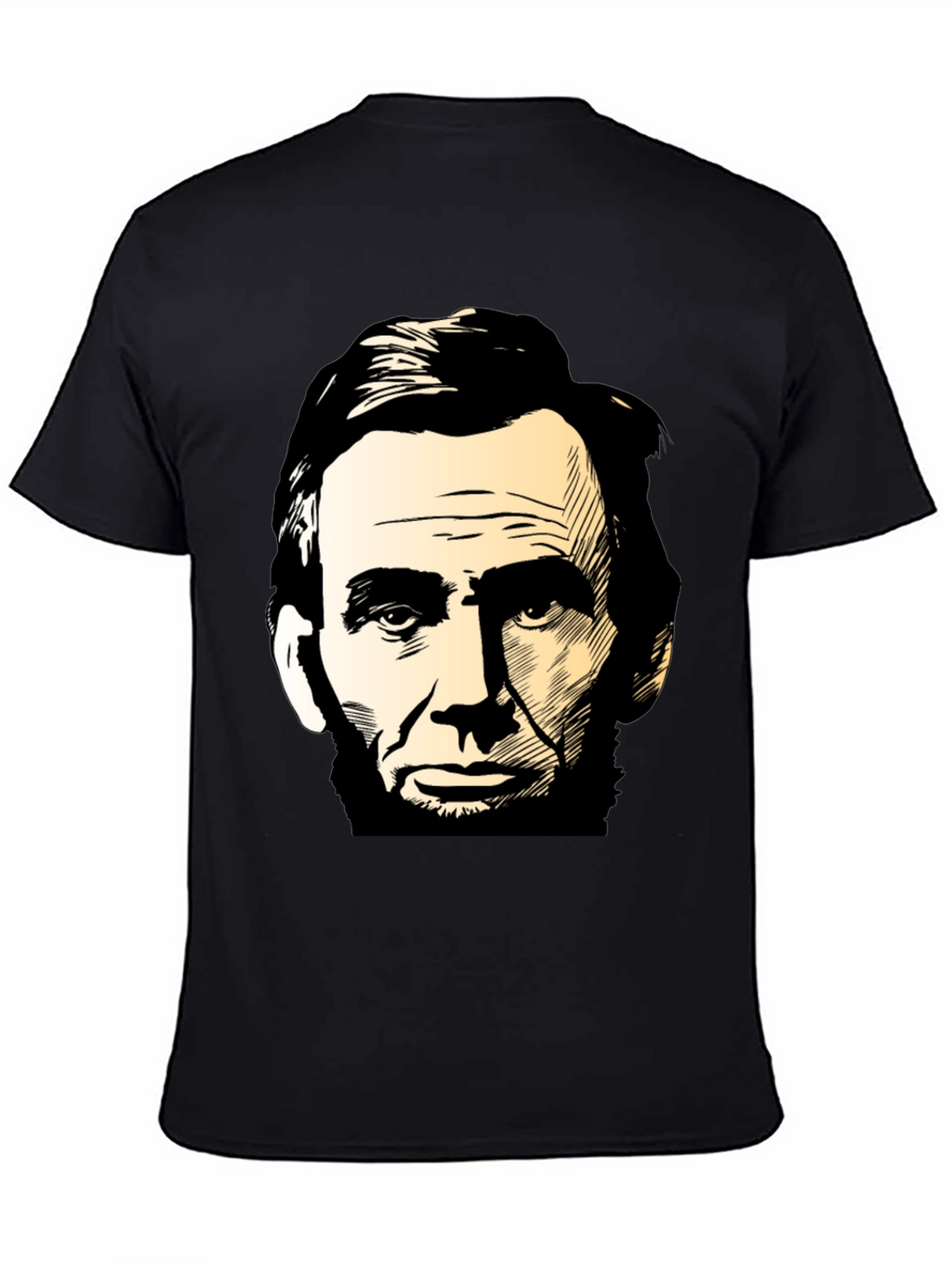 Abraham Lincoln Portrait Black T-Shirt