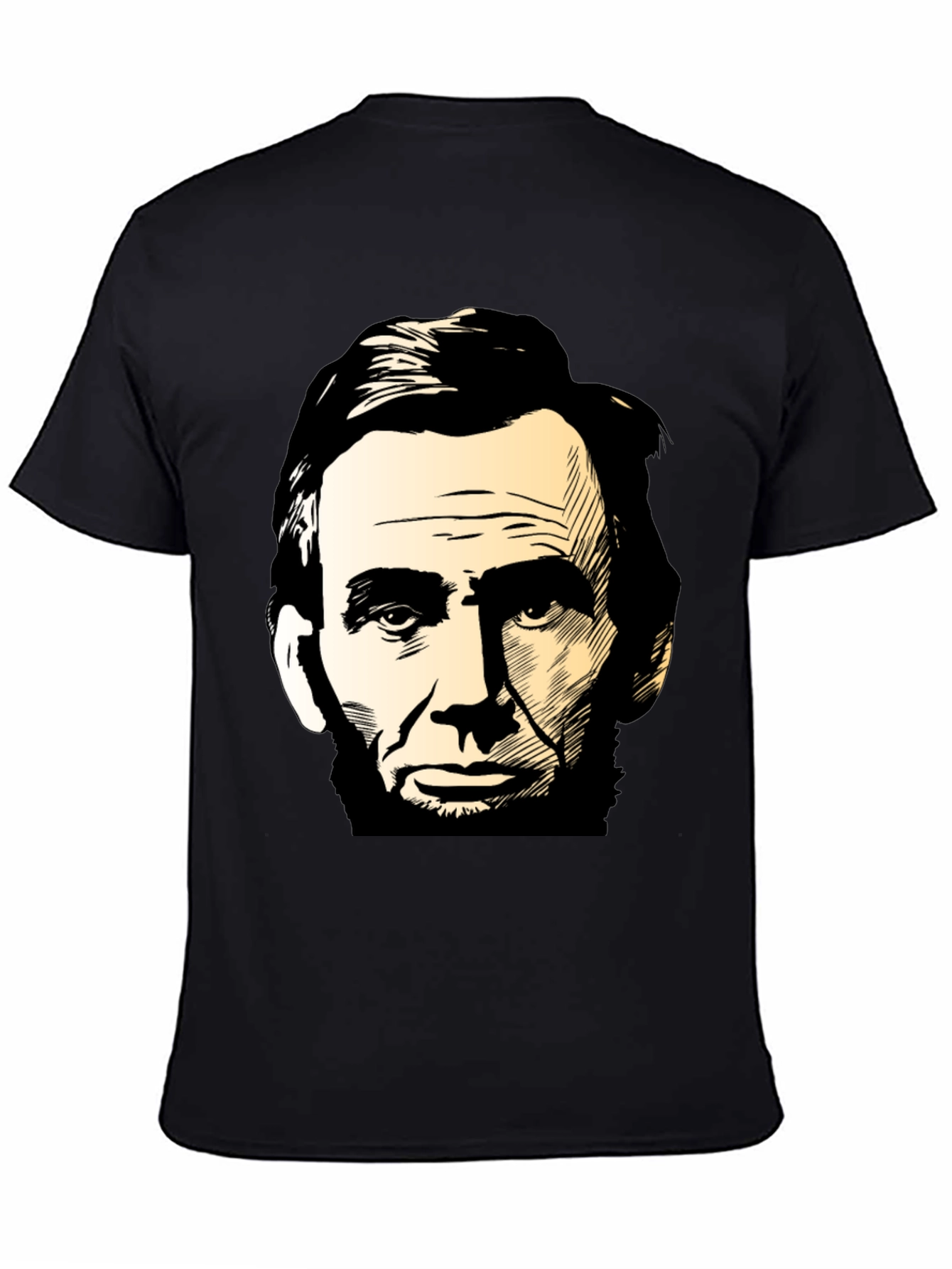 Abraham Lincoln Portrait Black T-Shirt