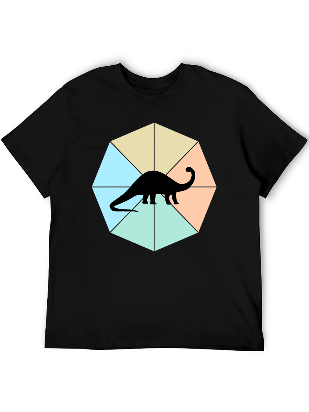 Dino Graphic Tee - Stylish Geometric Design
