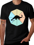 Dino Graphic Tee - Stylish Geometric Design