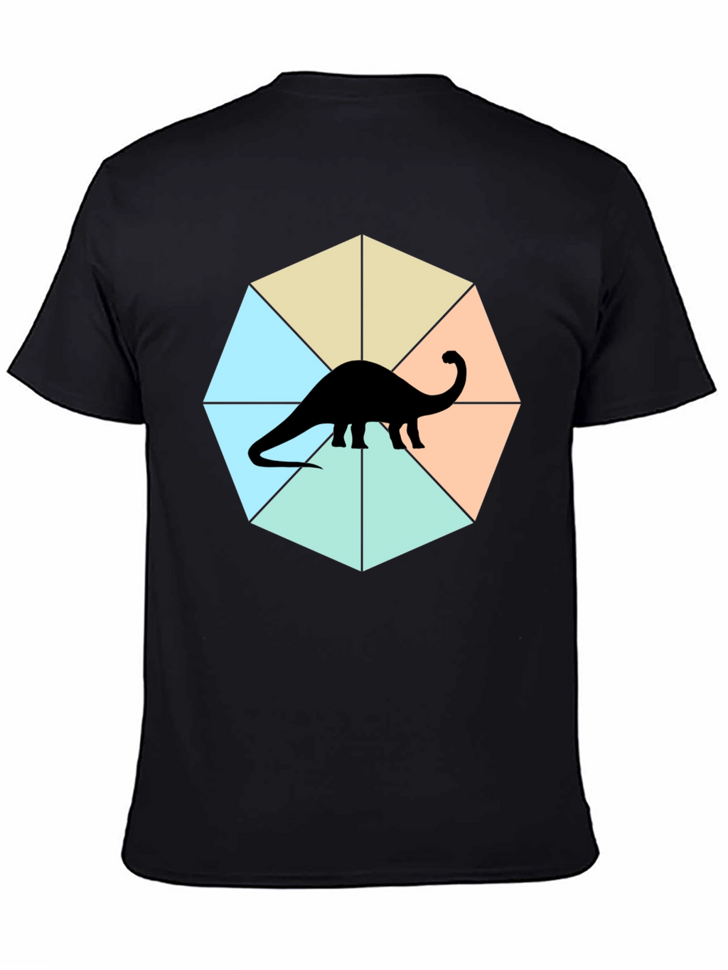 Dino Graphic Tee - Stylish Geometric Design
