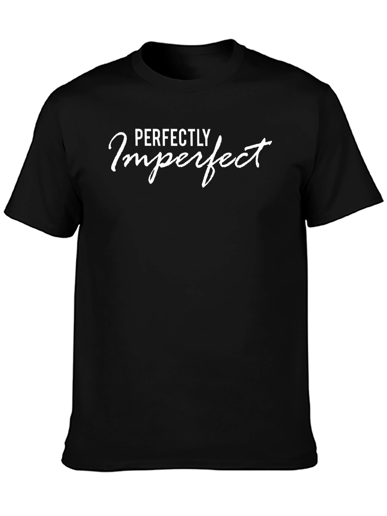 Perfectly Imperfect Black Graphic Tee