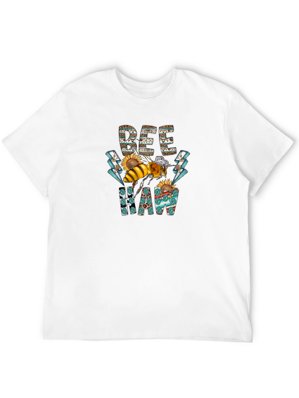 Bee Haw T-Shirt - Graphic Print Cotton Tee