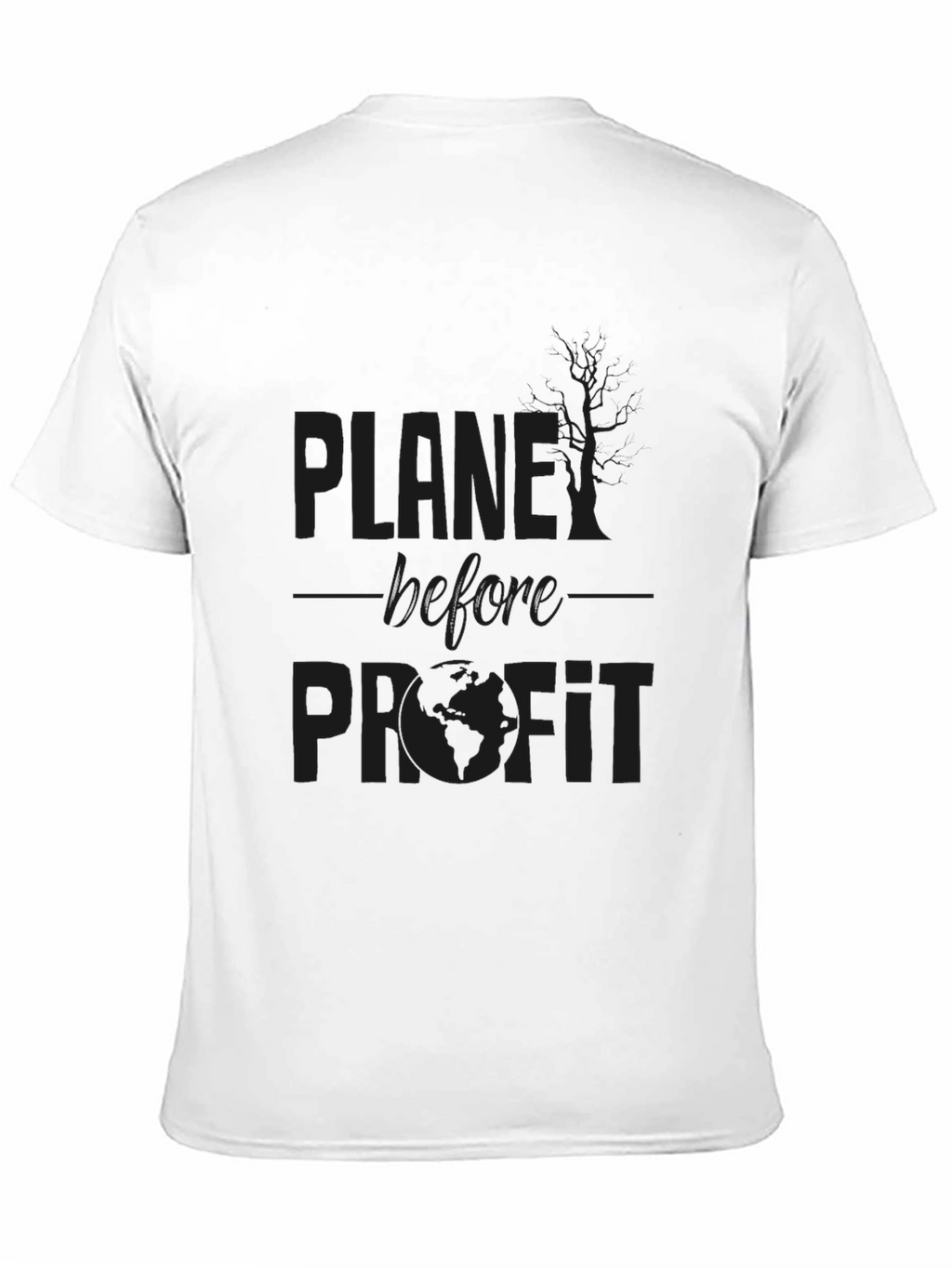Planet Before Profit Black Graphic T-Shirt