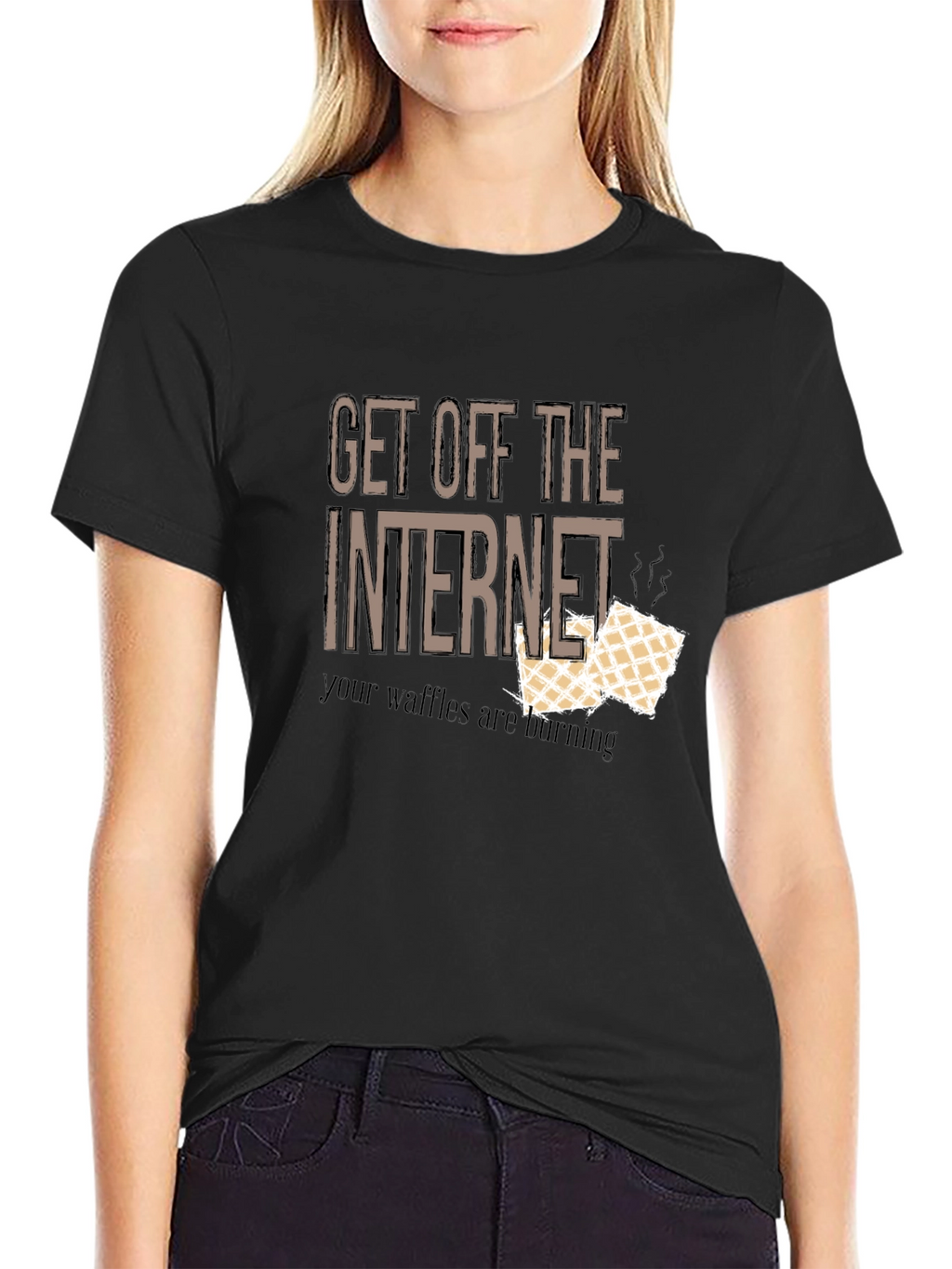 Get Off The Internet Waffles T-Shirt