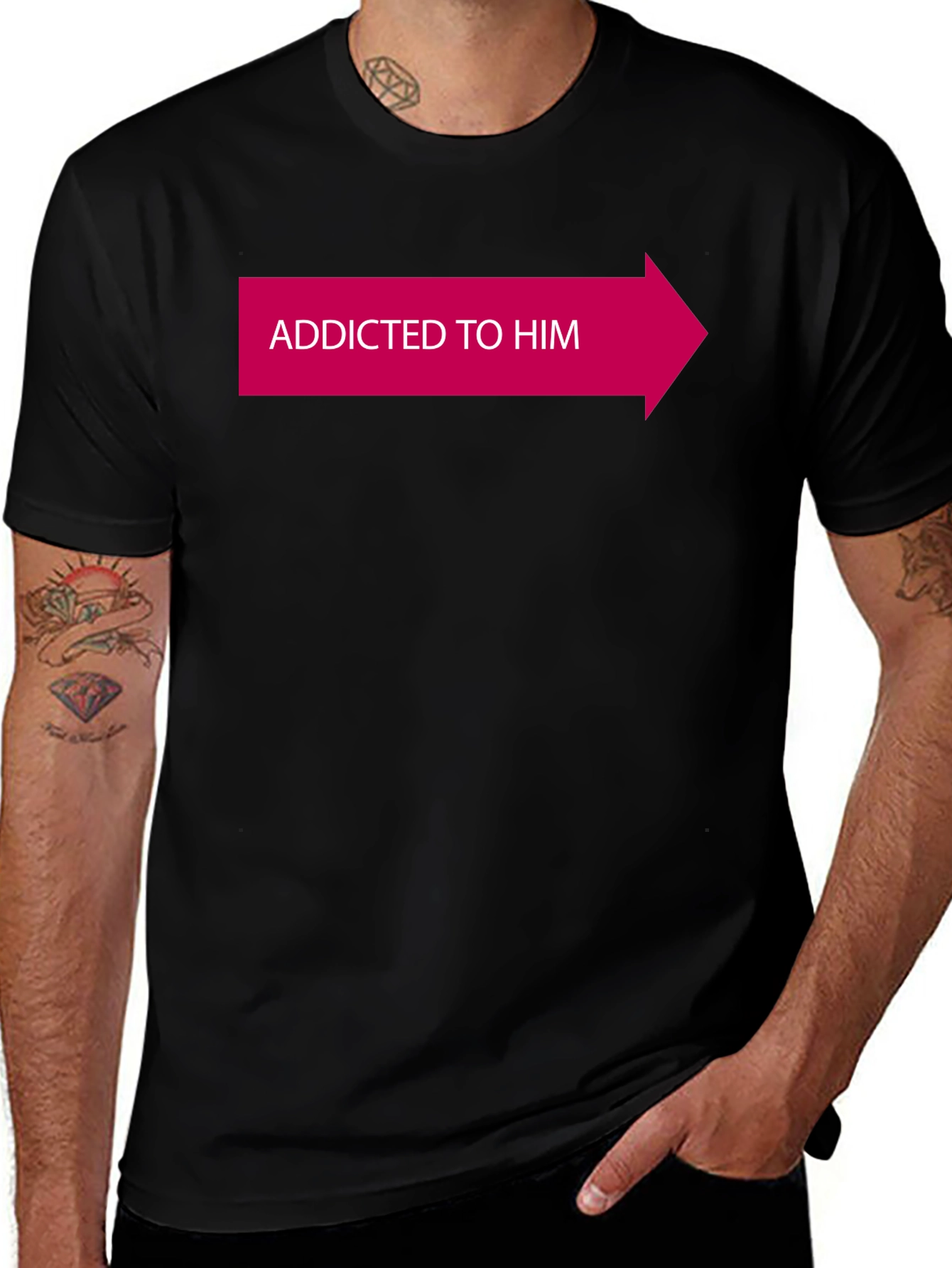 Addicted To Him Novelty T-Shirt
