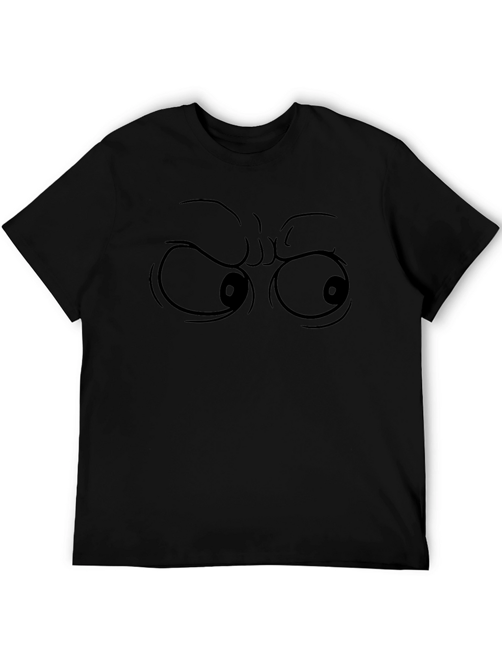 Grumpy Eyes Graphic Tee - Mens Black T-Shirt