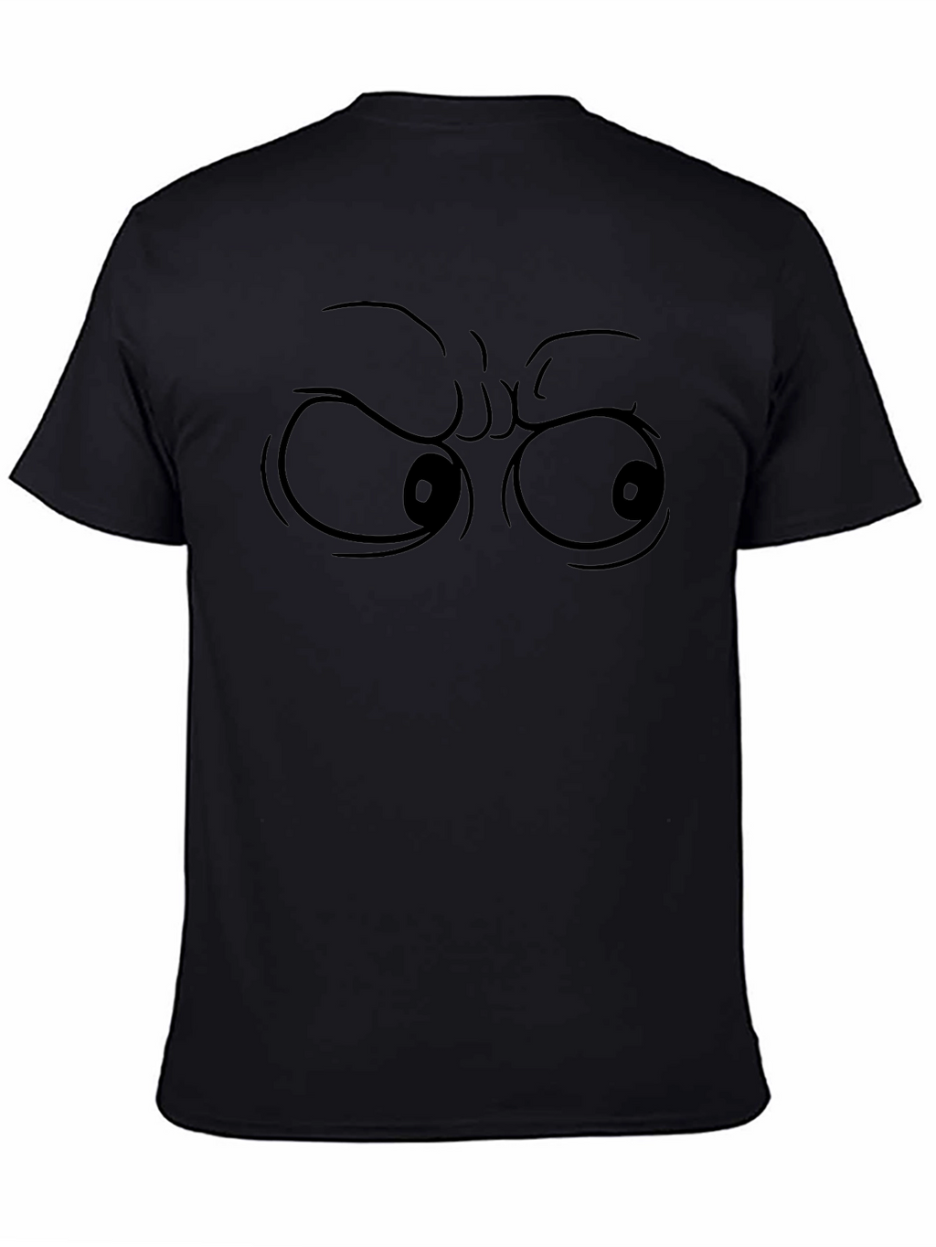 Grumpy Eyes Graphic Tee - Mens Black T-Shirt