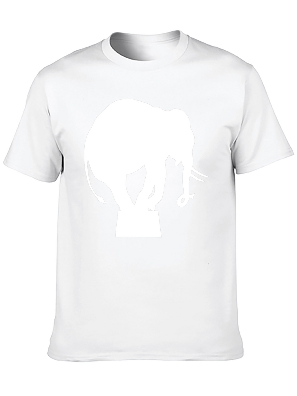 Elephant Silhouette Graphic Tee - Black