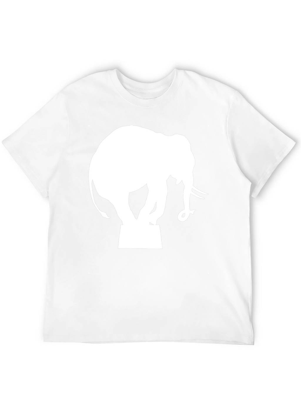 Elephant Silhouette Graphic Tee - Black