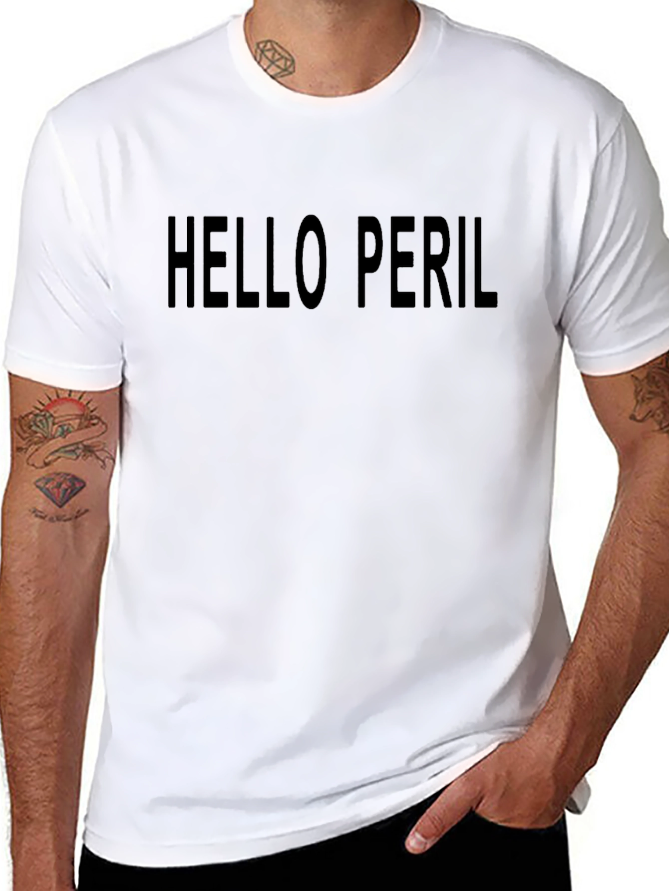 Hello Peril Black Graphic Tee