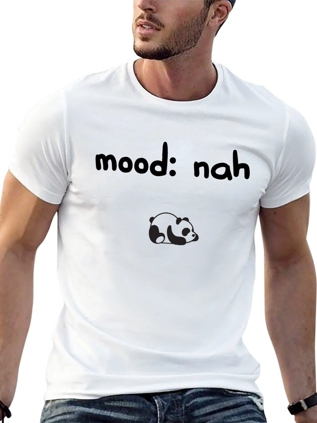 Mood: Nah Panda Graphic T-Shirt