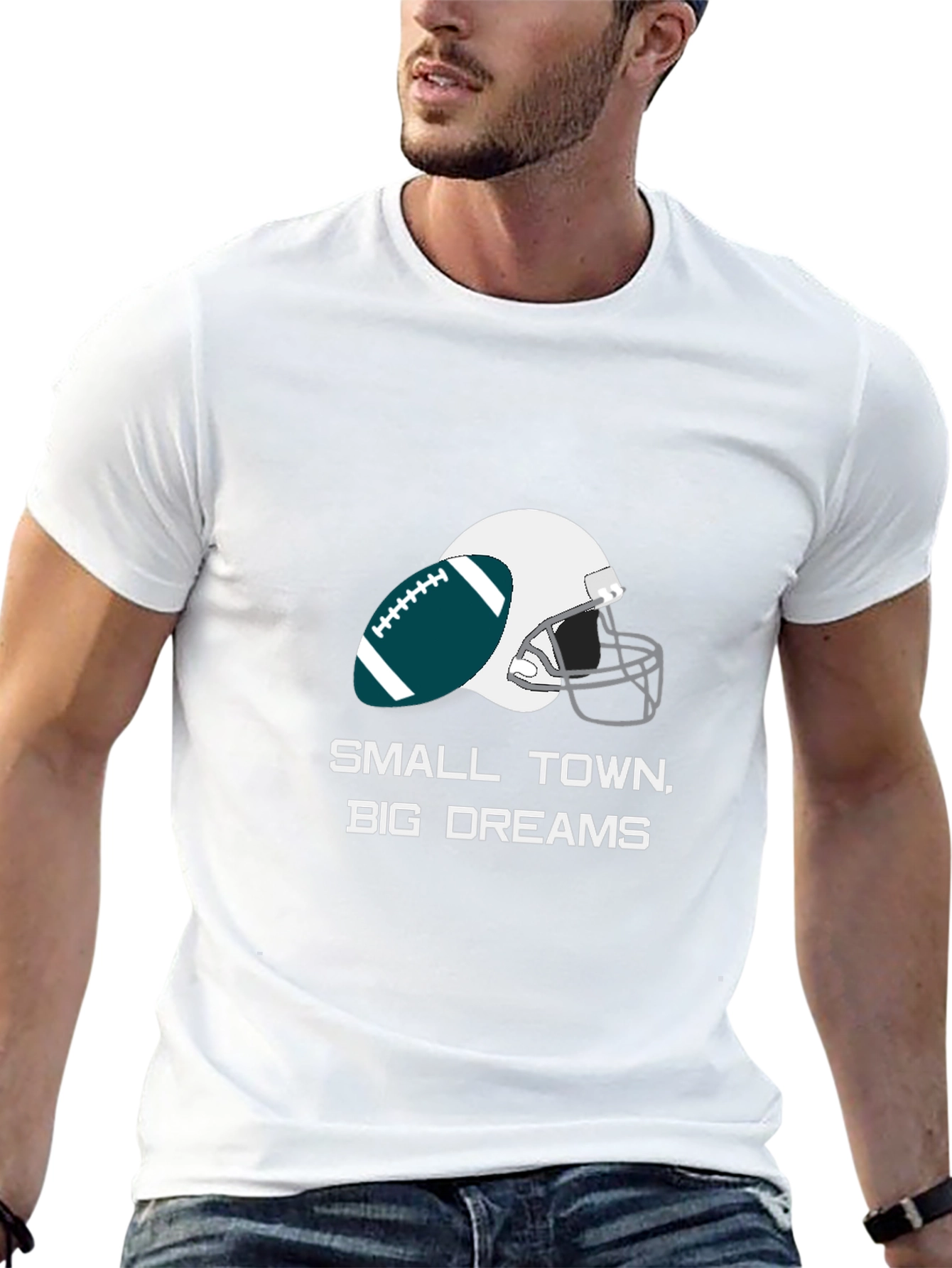 Small Town Big Dreams Football T-Shirt