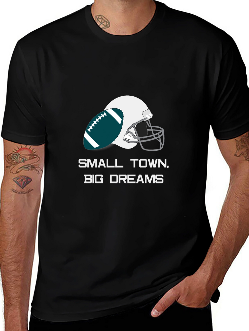 Small Town Big Dreams Football T-Shirt
