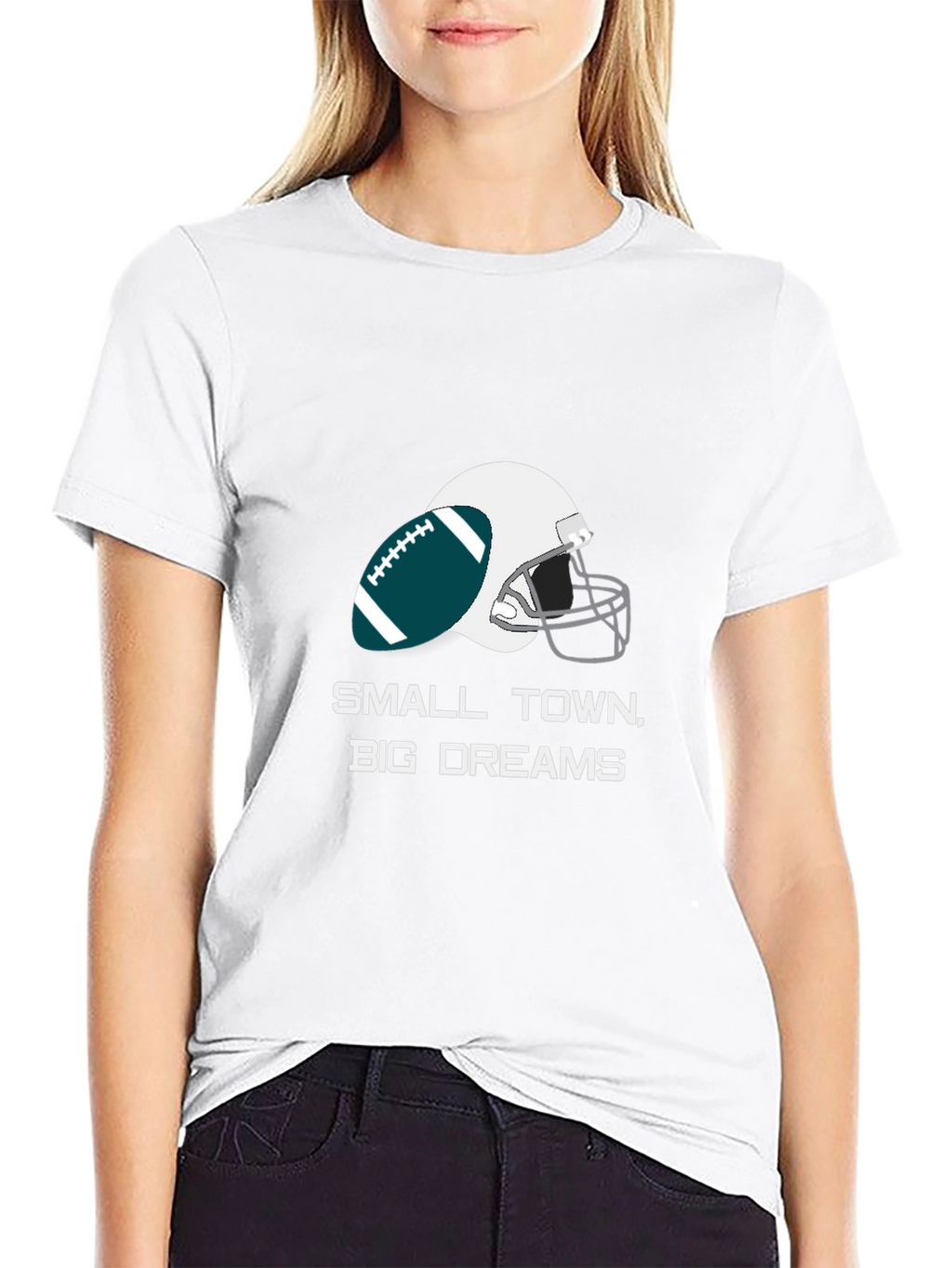 Small Town Big Dreams Football T-Shirt