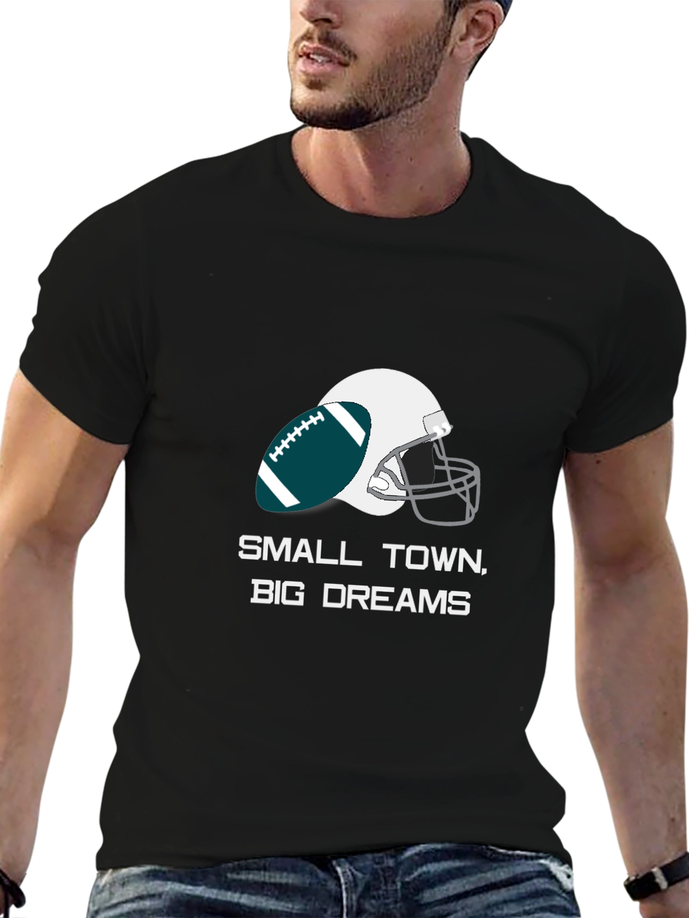 Small Town Big Dreams Football T-Shirt