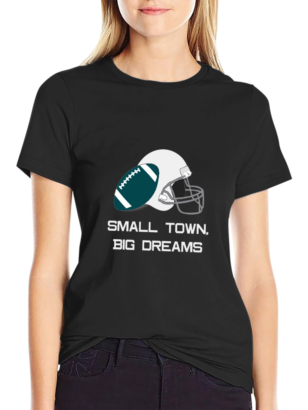 Small Town Big Dreams Football T-Shirt